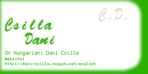 csilla dani business card